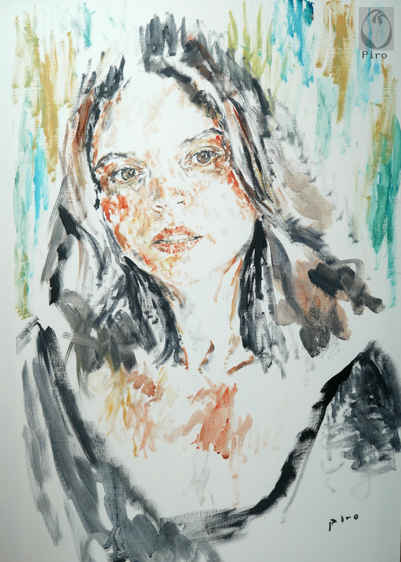 oil on paper - olio su carta di Piro